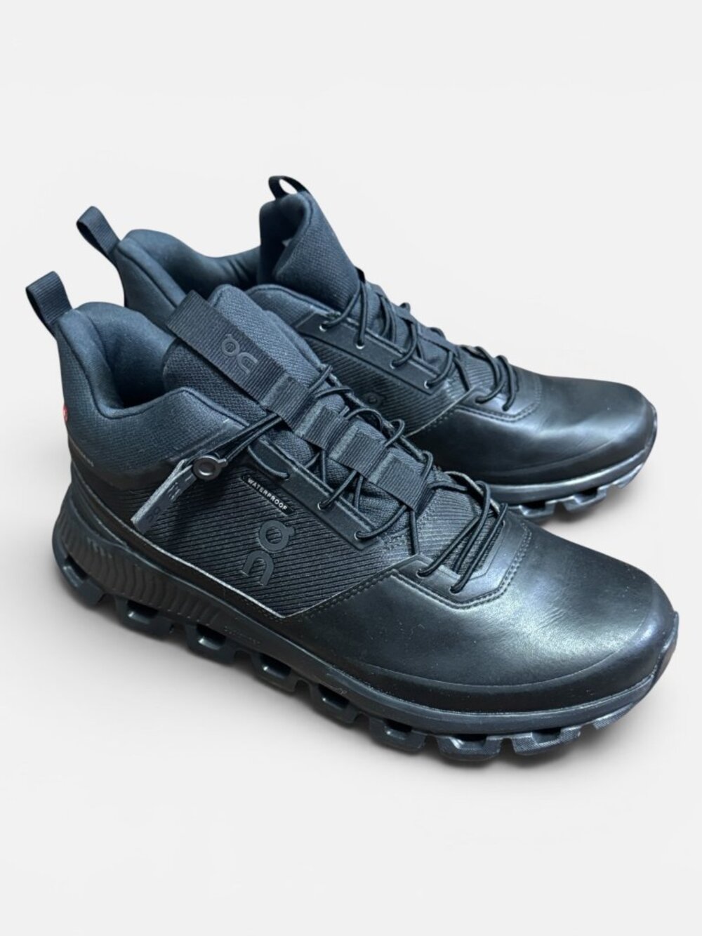 On Cloud Hi Waterproof - All Black High Top Sneakers - Women's 9.5